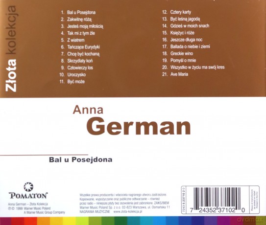 Anna German: Złota Kolekcja (Bal u Posejdona) [CD]