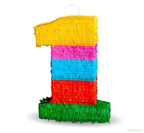 Piniata cyfra "1" 50x35x7,5 cm