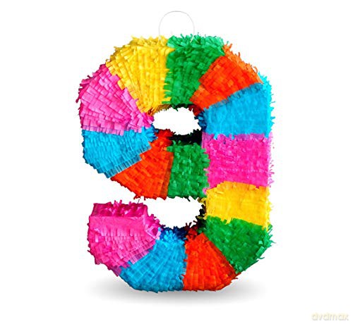 Piniata cyfra "9" 50x35x7,5 cm