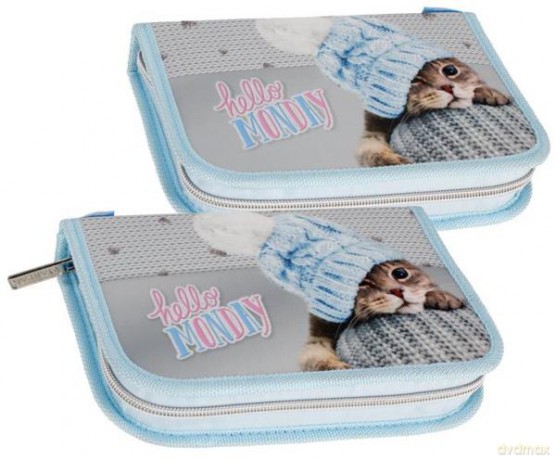 Piórnik 1 zamek 2 klapki Kitty Blue 485900
