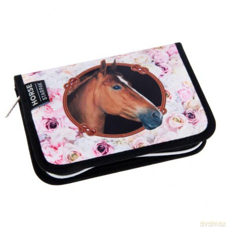 Piórnik 1 zamek 2 klapki z wyposażeniem Horses STK-25