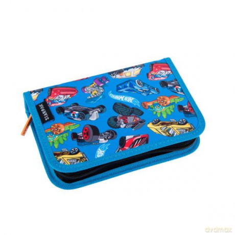 Piórnik 1 zamek 2 klapki z wyposażeniem Hot Wheels STK-46-25
