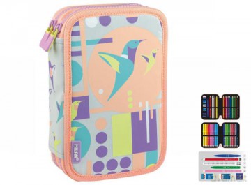 Piórnik 2 poziomowy z wyposażeniem Sugar Colibri 081264 SCL