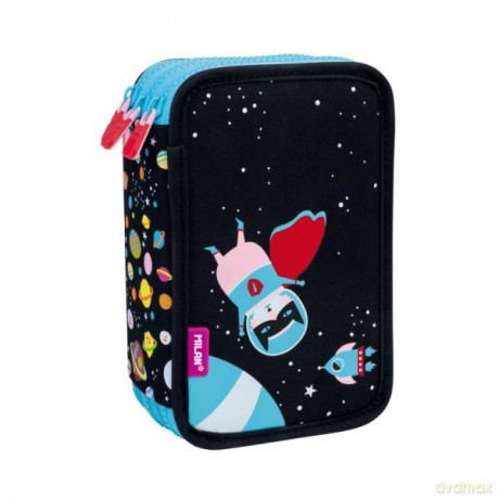 Piórnik 3 poz. z wyp. SH Space czerwony 081364SSP