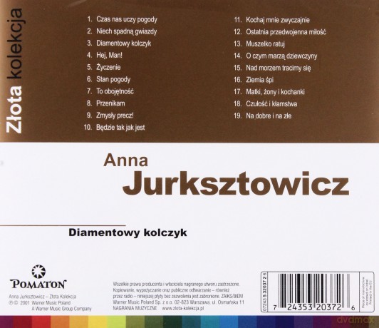 Anna Jurksztowicz: Złota Kolekcja (Diamentowy kolczyk) [CD]