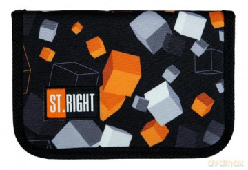 Piórnik dwuklapkowy bez wyposażenia ST.RIGHT PC-03 Kostki