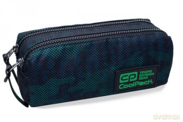 Piórnik Edge saszetka podwójna prostokatna Army oceaniczna zieleń Coolpack