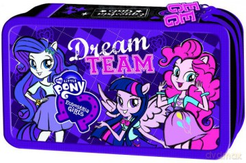 Piórnik podw. z wyp. Equestria Girl seria fioletowa.