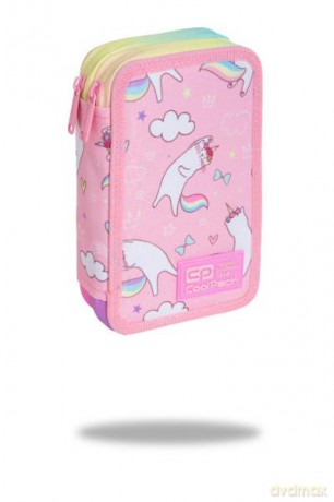 Piórnik podwójny z wyposażeniem - Jumper 2 Pink Dream