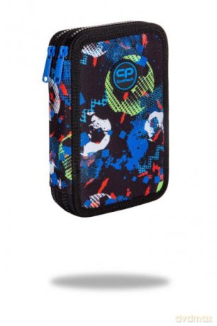 Piórnik podwójny z wyposażeniem Jumper 2 Football blue D066336