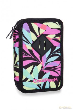 Piórnik podwójny z wyposażeniem Jumper 2 Pastel Leaves Coolpack
