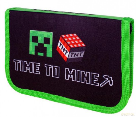 Piórnik pojedynczy dwuklapkowy bez wyposażenia MINECRAFT TIME TO MINE