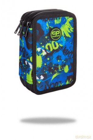 Piórnik potrójny z wyposażeniem - Jumper 3 - Football green Coolpack