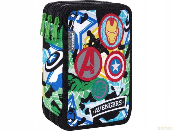 Piórnik potrójny z wyposażeniem Jumper 3 Avengers badg B67308