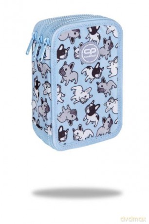 Piórnik potrójny z wyposażeniem Jumper 3 Cute bulldogs D067333