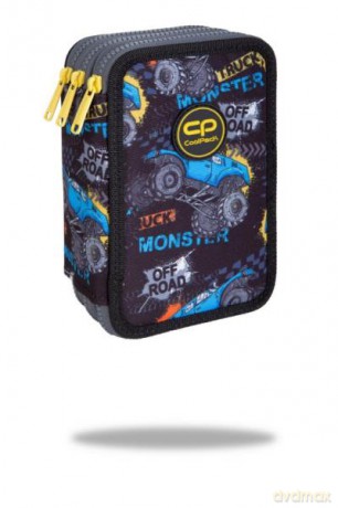 Piórnik potrójny z wyposażeniem Jumper 3 Monster E67605