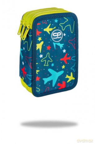 Piórnik potrójny z wyposażeniem Jumper 3 Sky flights samoloty Coolpack