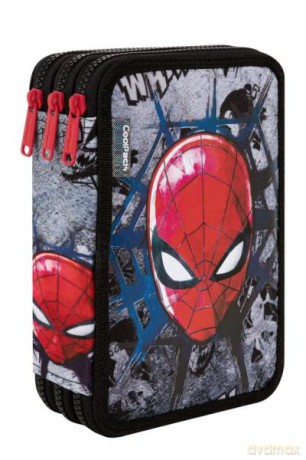 Piórnik potrójny z wyposażeniem Jumper 3 Spiderman B67303