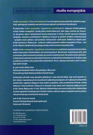 Studia Europejskie Zagadnienia Metodologiczne - Konstanty A.Wojtaszczyk, Wojciech Jakubowski [KSIĄŻKA]