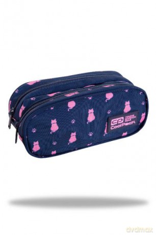 Piórnik saszetka podwójna - Clever - Navy Kitty C65240