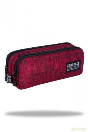 Piórnik saszetka podwójna prostokatna - Clio - Snow Red C69160