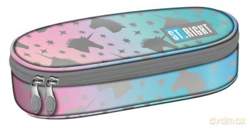 Piórnik saszetka usztywniona z wewnętrzną klapką ST.RIGHT PC-01 Ombre unicorn