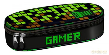 Piórnik saszetka usztywniona z wewnętrzną klapką ST.RIGHT PC-01 Pixel gamer