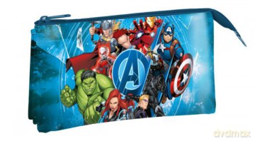 Piórnik trzykomorowy 22 cm Avengers AV30007 Kids Euroswan