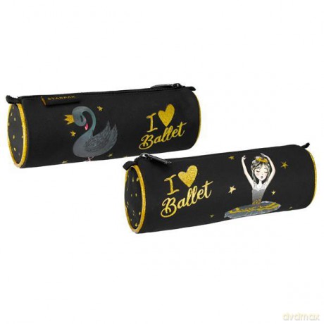 Piórnik tuba 1 zamek Balerina black