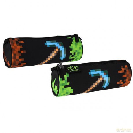 Piórnik tuba 1 zamek Pixel Game Pickaxe