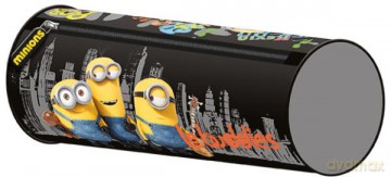 Piórnik tuba Minionki czarny.