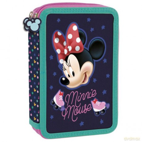 Piórnik z wyposażeniem dwukomorowy Minnie Mouse 24