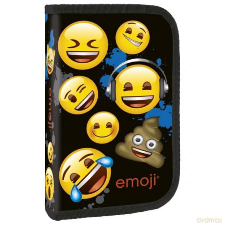 Piórnik z wyposażeniem jednokomorowy Emoji 12