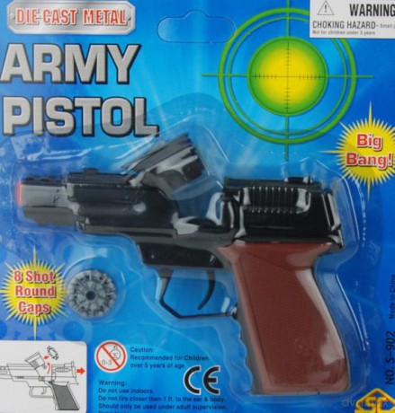 Pistolet metalowy na spłonkę blister 88365