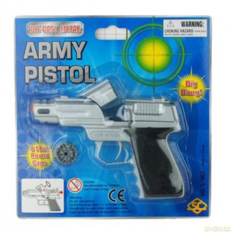 Pistolet metalowy na spłonkę blister 88366