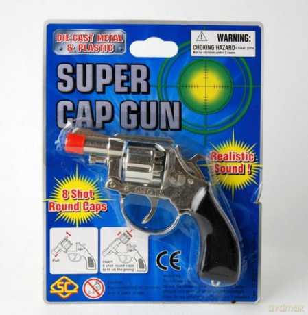 Pistolet metalowy na spłonkę blister 88368