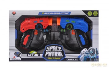 Pistolet na baterie SPACE PATROL 2 szt 31x18x4 cm