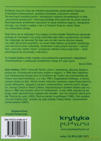 Etyka Przewodnik Krytyki Politycznej - Alain Badiou [KSIĄŻKA]