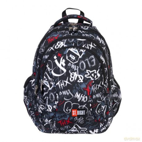 Plecak 4-komorowy STRIGHT BP-02 Slang graffiti mkml