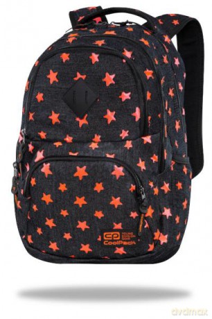 Plecak młodzieżowy - Dart - Denim Orange Stars