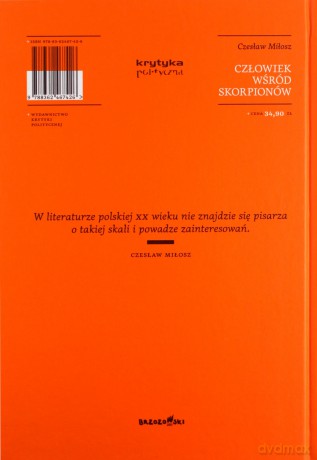 Człowiek Wśród Skorpionów (twarda) - Czesław Miłosz [KSIĄŻKA]