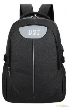 Plecak młodzieżowy z USB basic - czarny