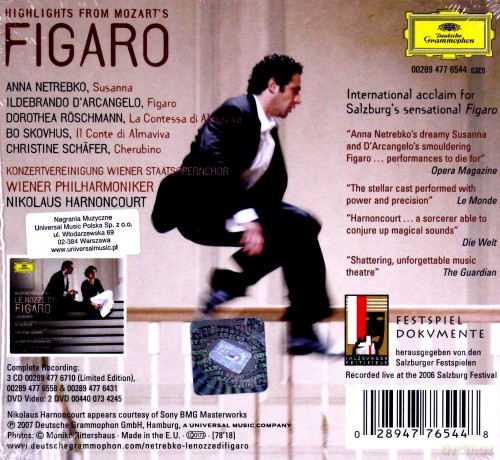 Anna Netrebko: Mozart:Le Nozze Di Figaro (Highlights) (digipack) [CD]