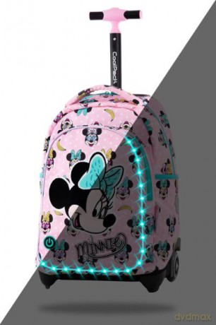 Plecak na kółkach - Jack - Disney Led Minnie Mouse Pink