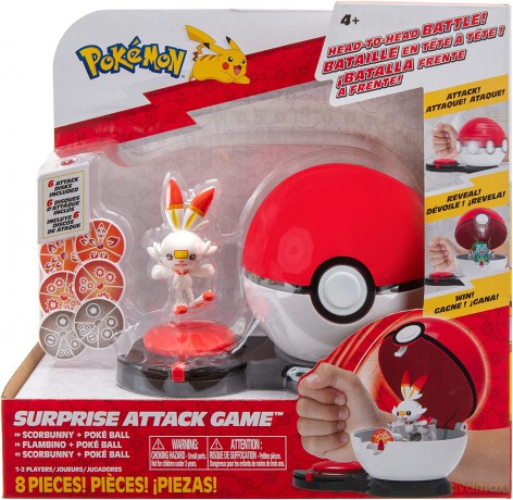 Pokemon Gra Surprise Attack Scorbunny, Figurka [FIGURKA]