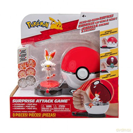 Pokemon Gra Surprise Attack Scorbunny, Figurka [FIGURKA]