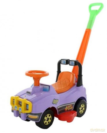 Polesie 62925 Jeździk z rączką samochód jeep liliowy