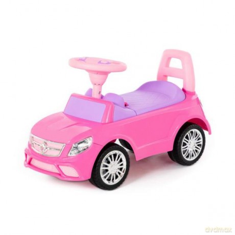 Polesie 84491 Samochód-jeździk SuperCar Nr3 z sygnałem dźwiękowym różowy