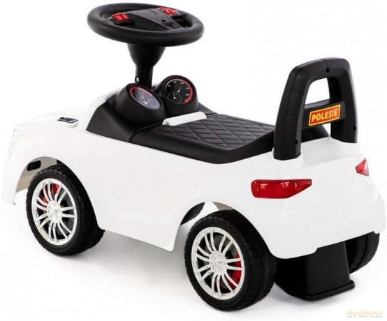 Polesie 84606 Samochód-jeździk "SuperCar" Nr6 z sygnałem dźwiękowym (biały)
