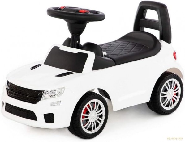 Polesie 84606 Samochód-jeździk "SuperCar" Nr6 z sygnałem dźwiękowym (biały)